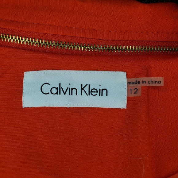 Calvin Klein Red Suit Jacket Size 12 Form Fitting. - Picture 12 of 16